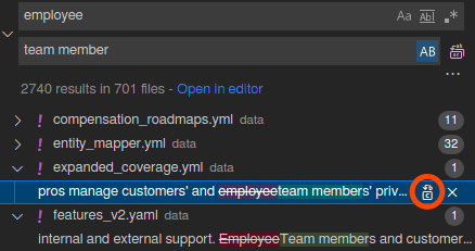 vscode の置換の画像