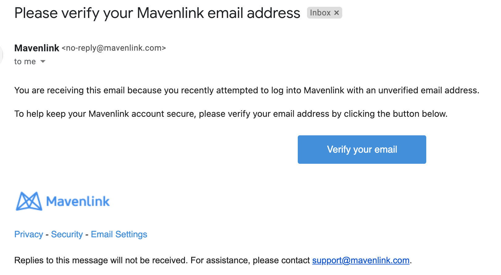 Mavenlink のログイン確認画面 3