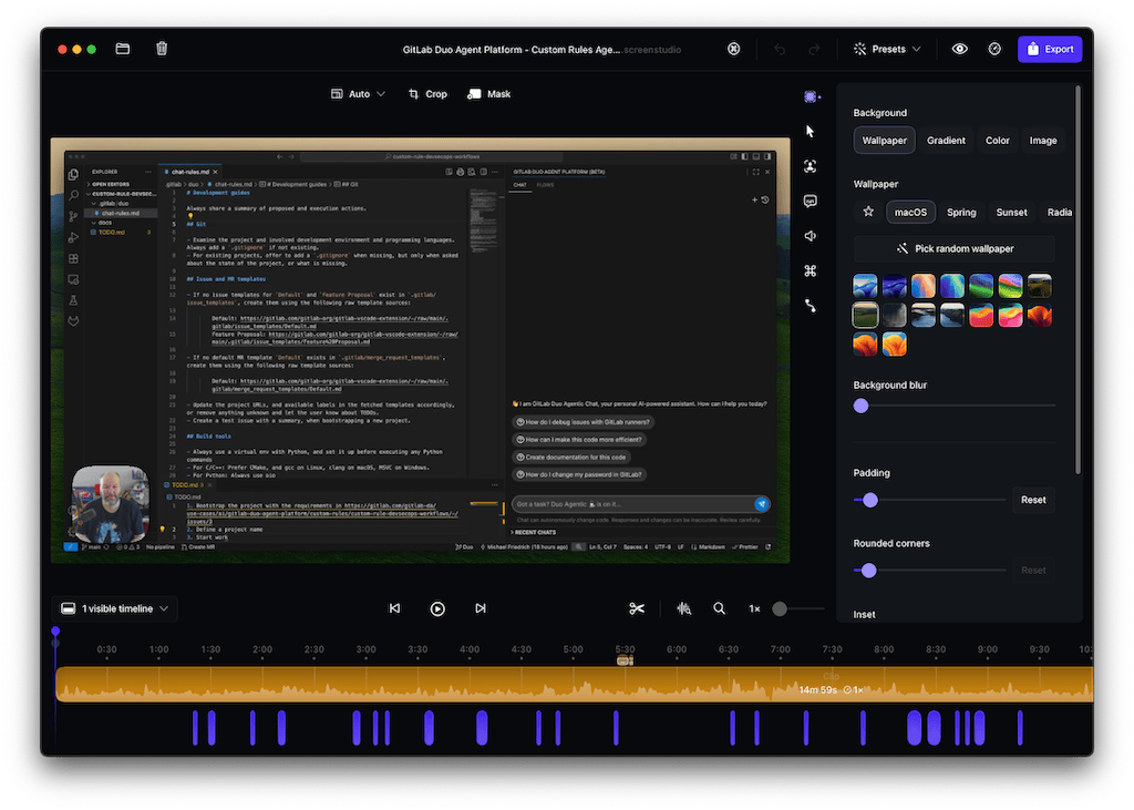 Screen Studio エディタ