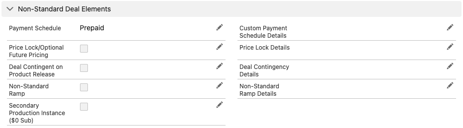Non-Standard Deal Elements