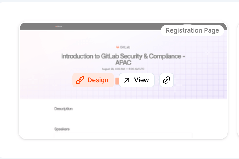 Design Reg page