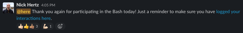 Slack Bash リマインダーの例