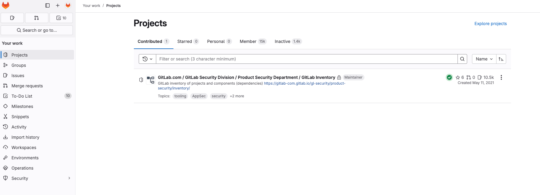 Service Account Landing Page