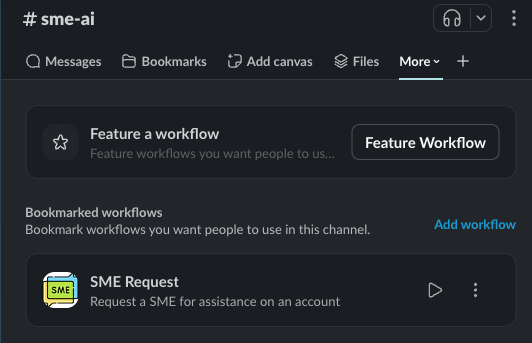 SME Request Workflow