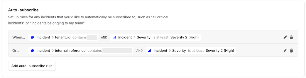 Incident.io personal alert configuration