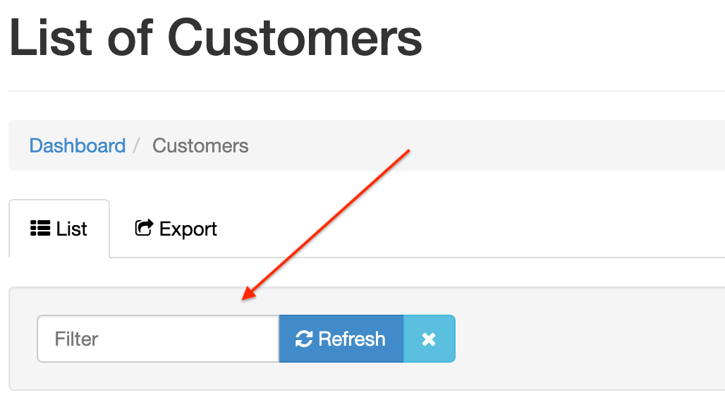 customers.gitlab.com の customers セクションの検索ボックス