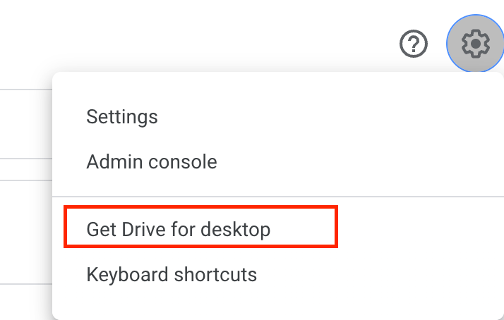 Drive for Desktop をダウンロード